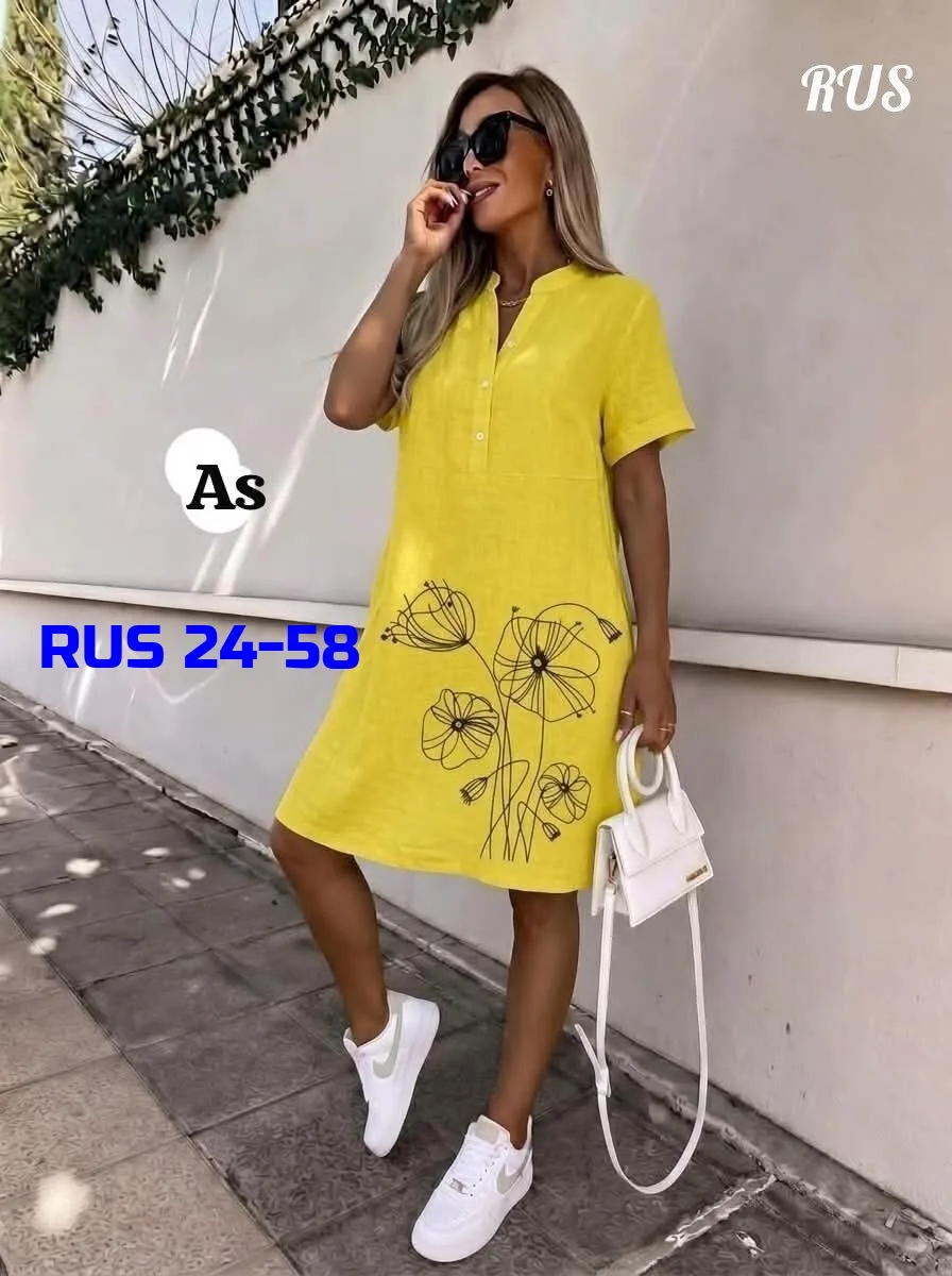 Платье льняное Х/Б — фото 5