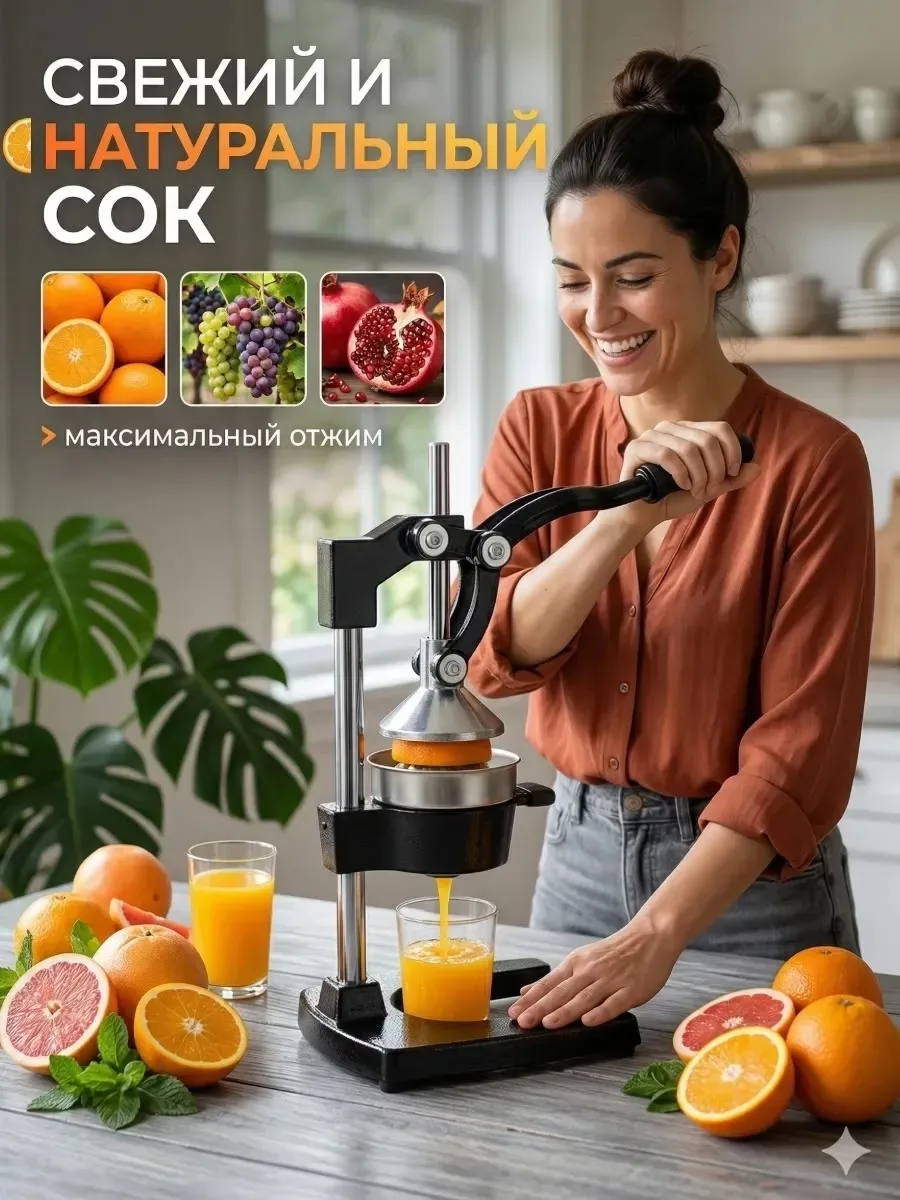 Соковыжималка механическая пресс для цитрусовых — фото 9