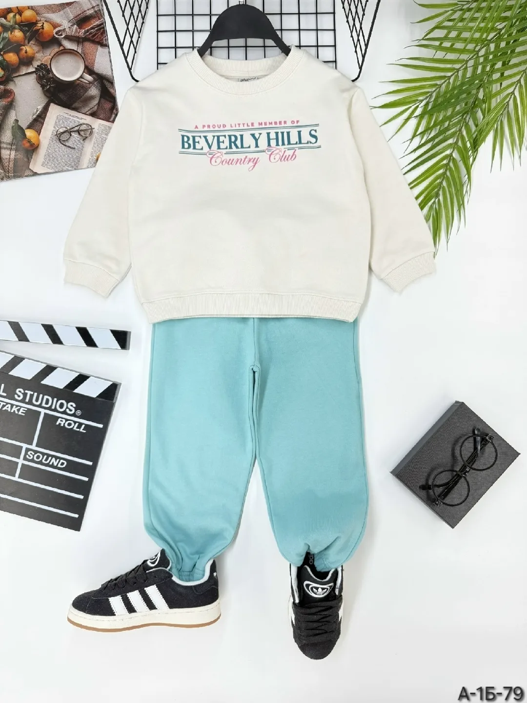 Костюм из трехнитки с начесом, подходит для девочки 2–7 лет — фото 3