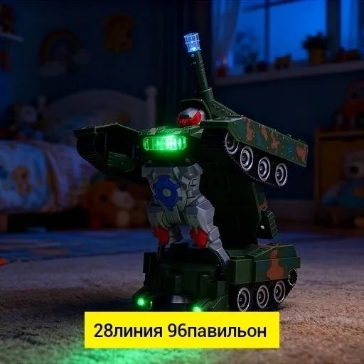 Игрушка-робот-танк из пластика — фото 3