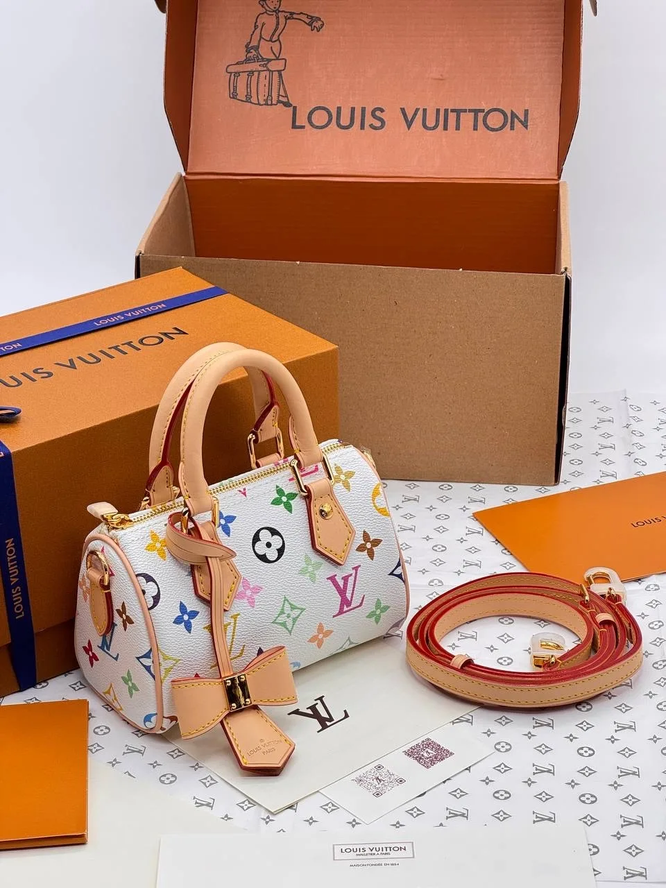 Сумка Louis Vuitton x TM Nano Speedy из натуральной кожи — фото 3