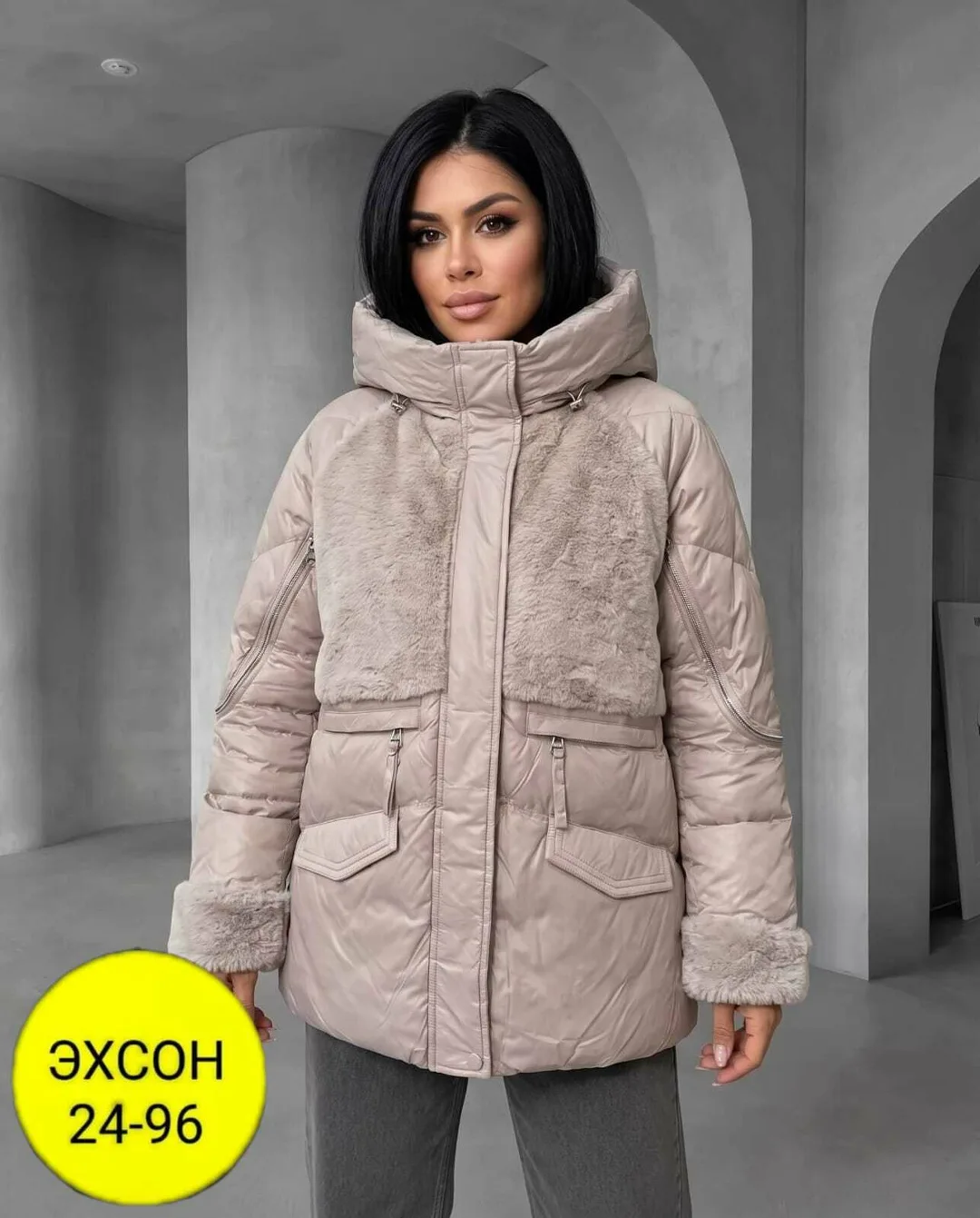 Куртка с капюшоном, который можно отстегнуть — фото 2