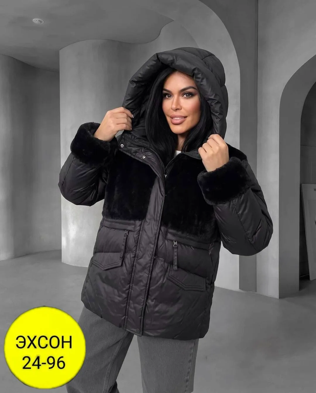 Куртка с капюшоном, который можно отстегнуть — фото 3