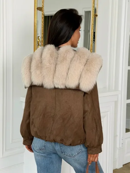 Парка MaxMara с мехом лисы и енота — фото 2