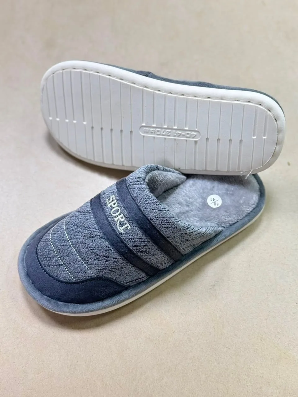 Тапки мужские резиновые подошвы — фото 1