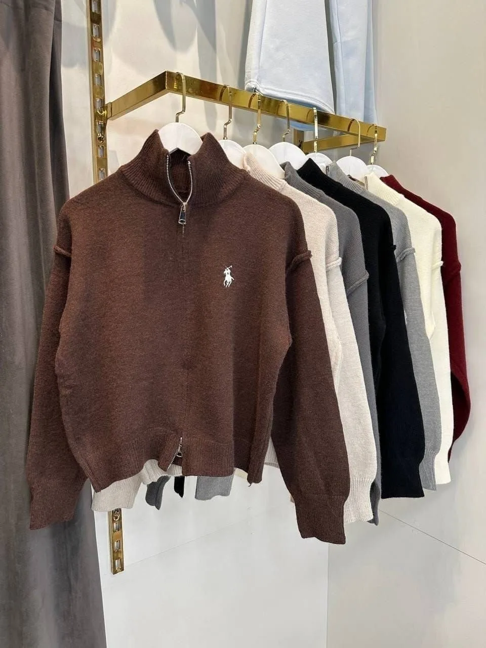 Свитер Oversize с молнией Polo — фото 4