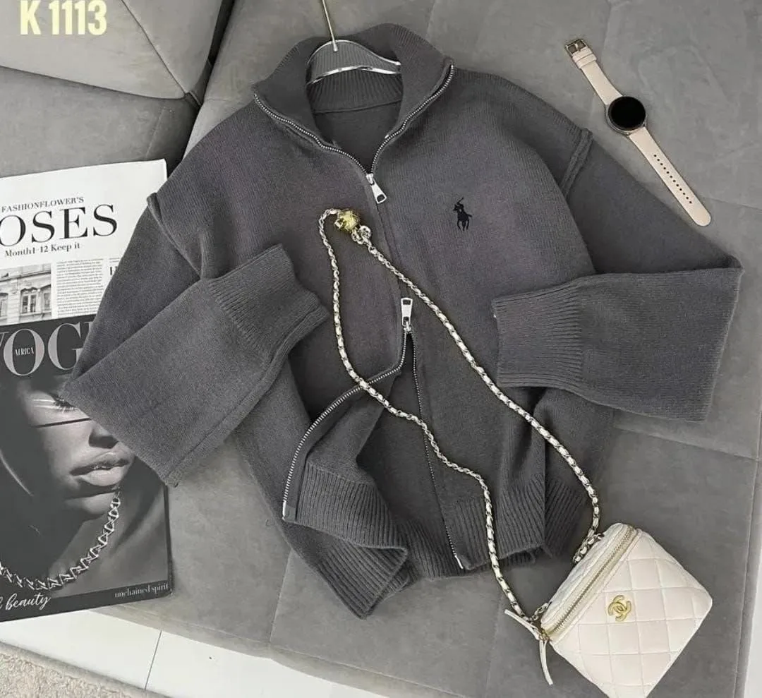 Свитер Oversize с молнией Polo — фото 8