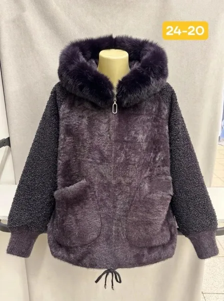 Женский кардиган из натурального меха альпака — фото 3