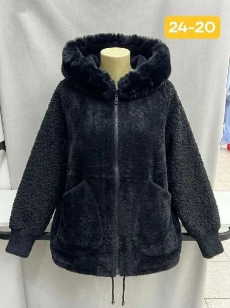 Женский кардиган из натурального меха альпака — фото 4