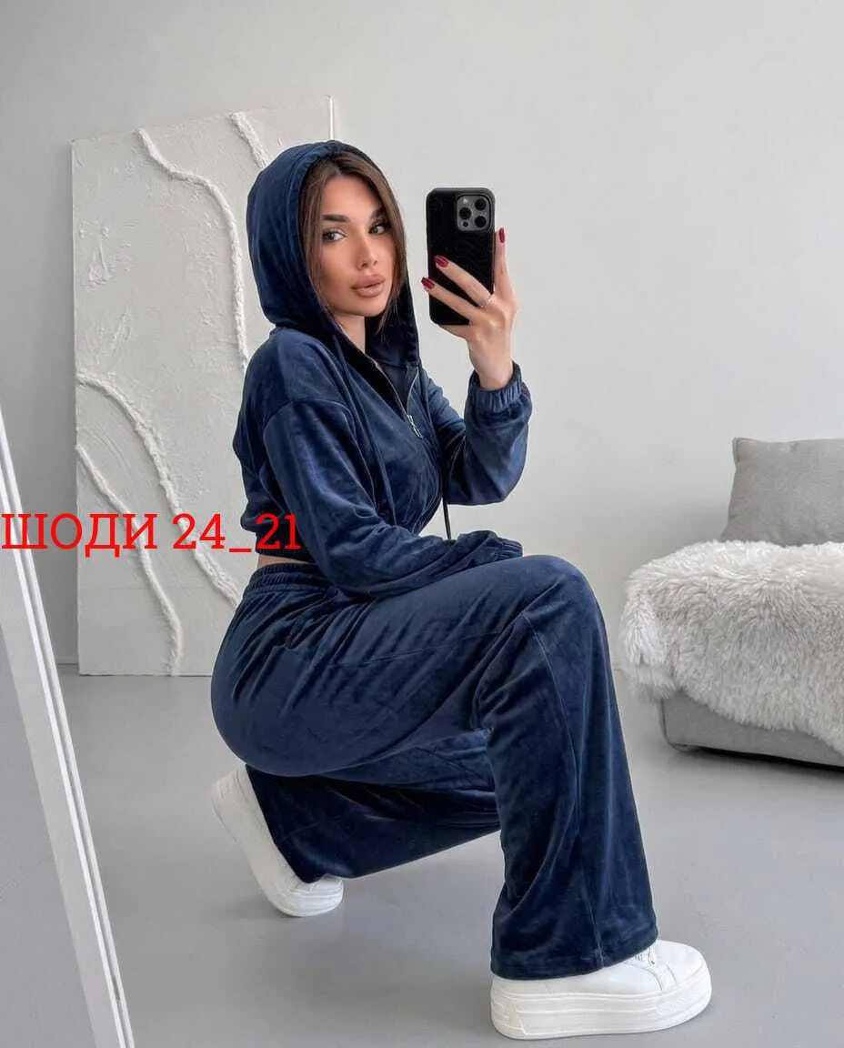 Костюм двойка из велюра — фото 5
