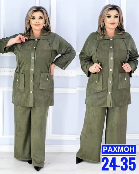 Костюм двойка из вельвета — фото 6