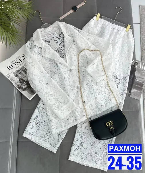 Универсальный костюм на любой фигуру из ткани гипюр — фото 4