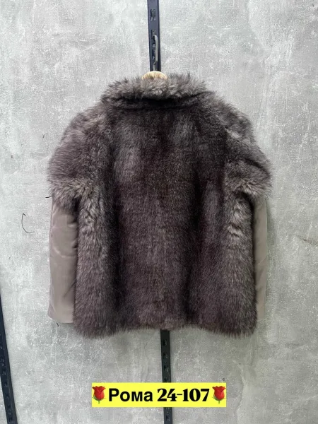Куртка из натурального меха норки с графитовым оттенком — фото 6