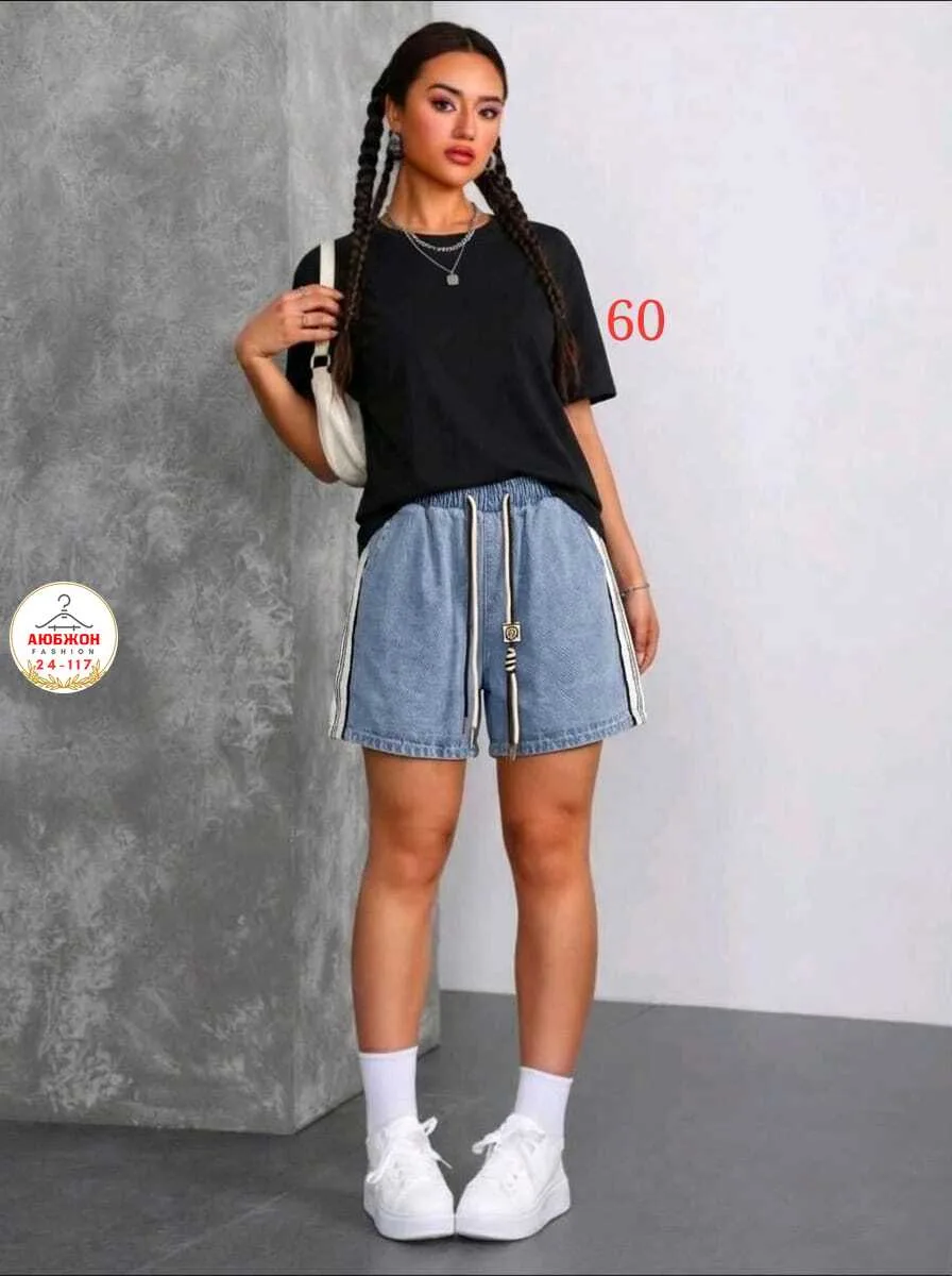 Женские шорты из джинсовой ткани — фото 4
