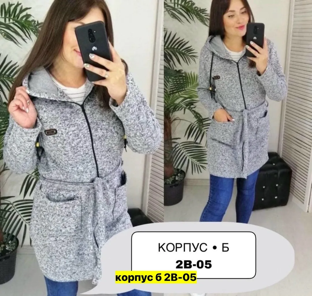 Теплый кардиган из качественного флиса с начесом, подходит для повседневной — фото 3