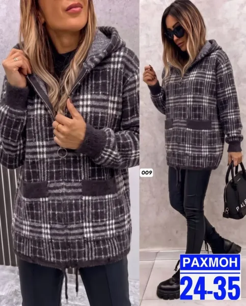 Кардиган альпака с капюшоном отличное качество — фото 2