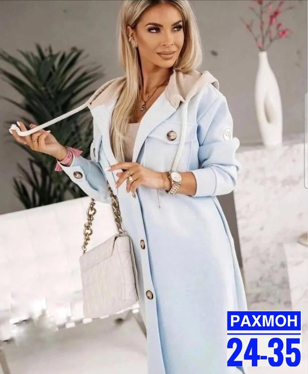 Комбинированные пальто из плотного кашемира Плотная Кашемир — фото 1