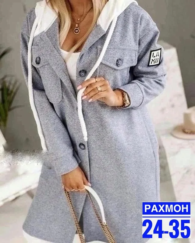 Комбинированные пальто из плотного кашемира Плотная Кашемир — фото 2
