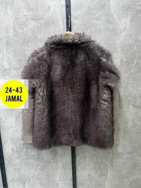 Куртка из натурального меха норки с графитовым оттенком — фото 5
