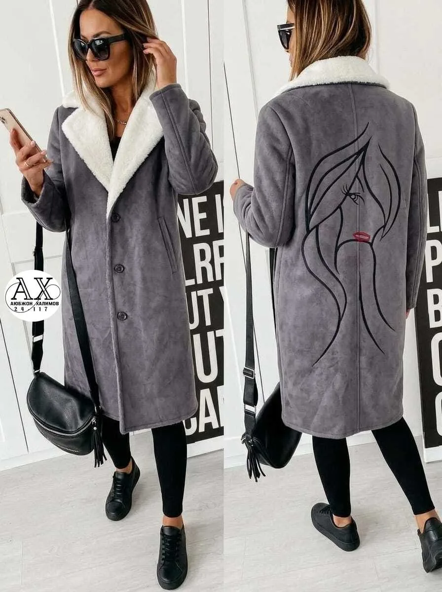 Дублёнка: классика спереди, акцент сзади — фото 1