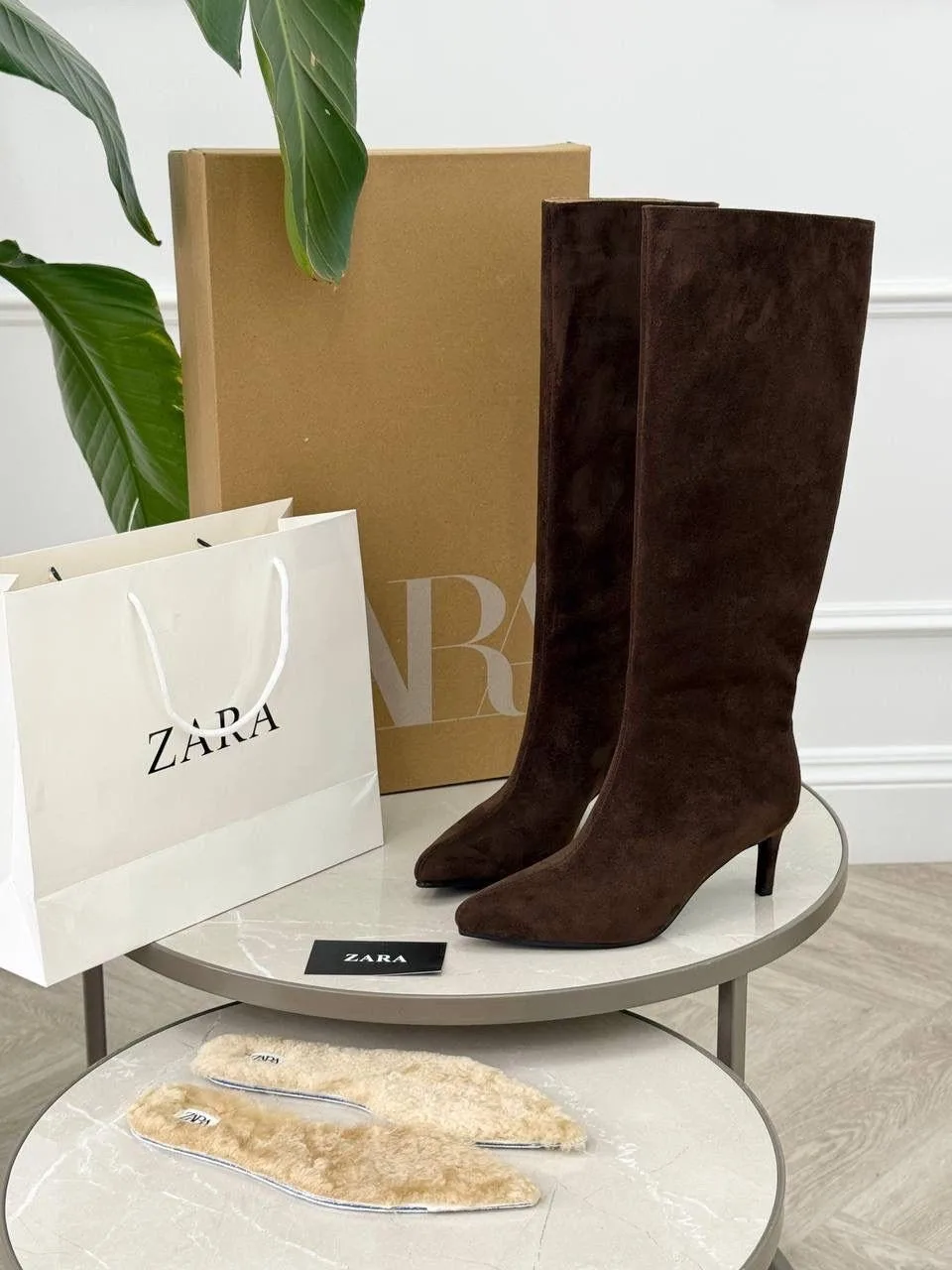 Угги ZARA, кожа — фото 1