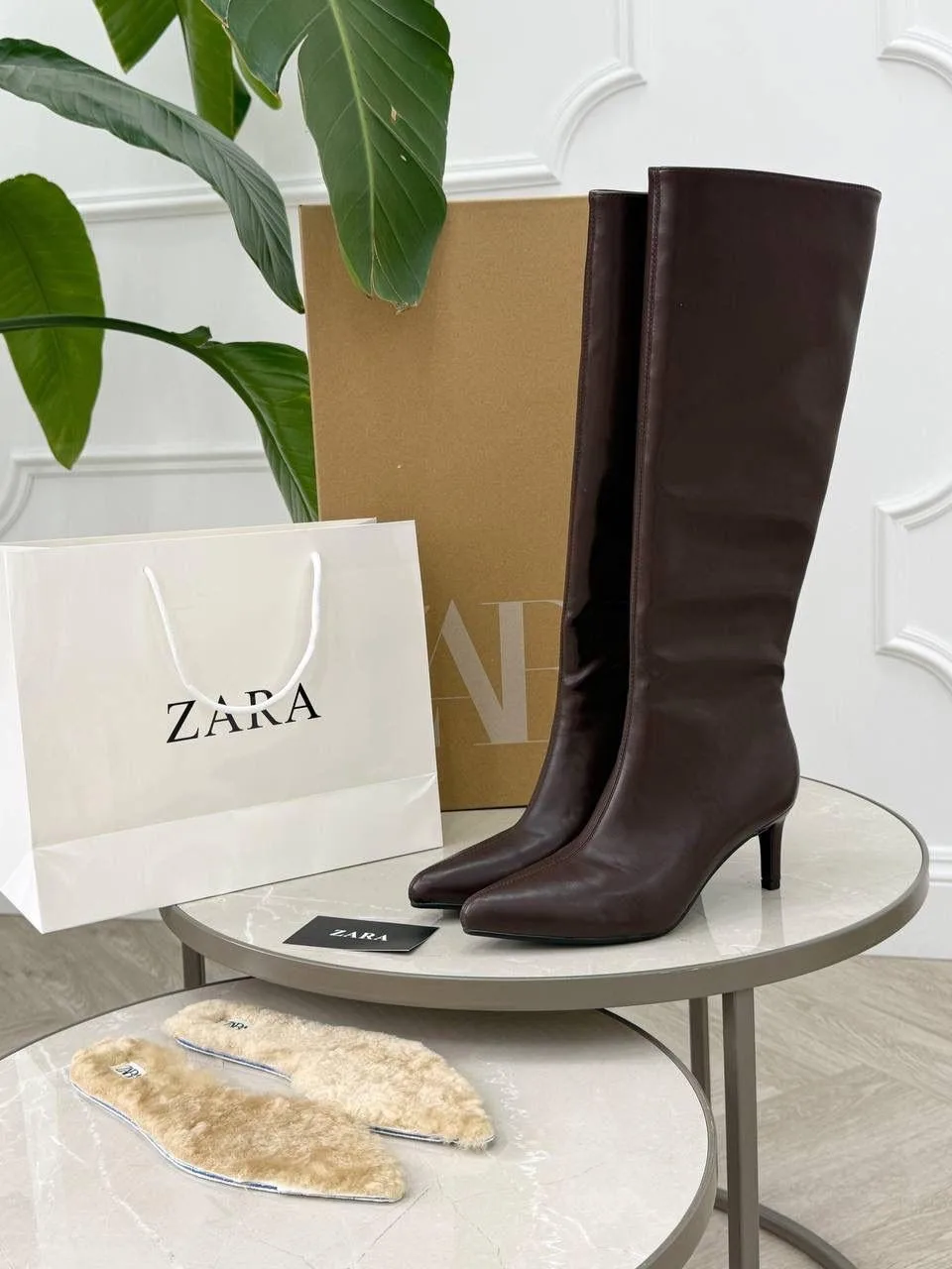 Угги ZARA, кожа — фото 5