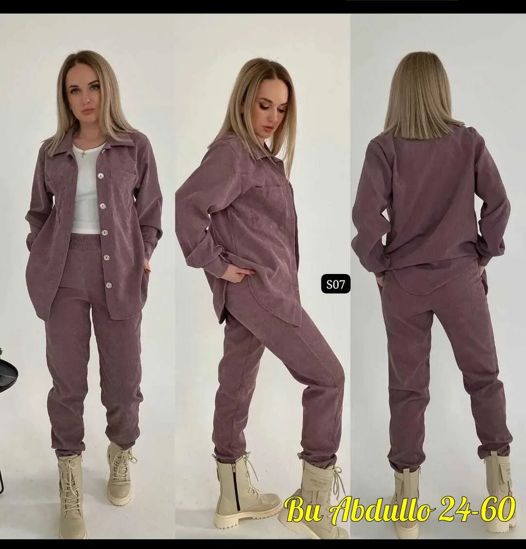 Костюм двойка из ткани вилветь — фото 3