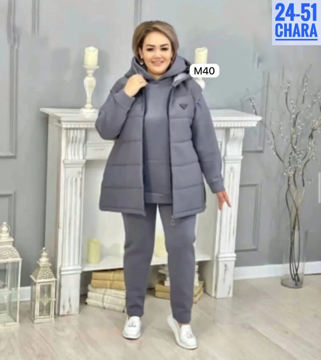 Тройка из тёплого флиса с начесом, подходит по размеру — фото 2