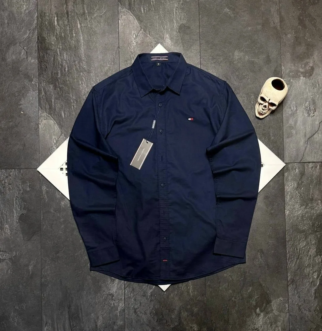 Рубашка Tommy Hilfiger cotton лён — фото 2
