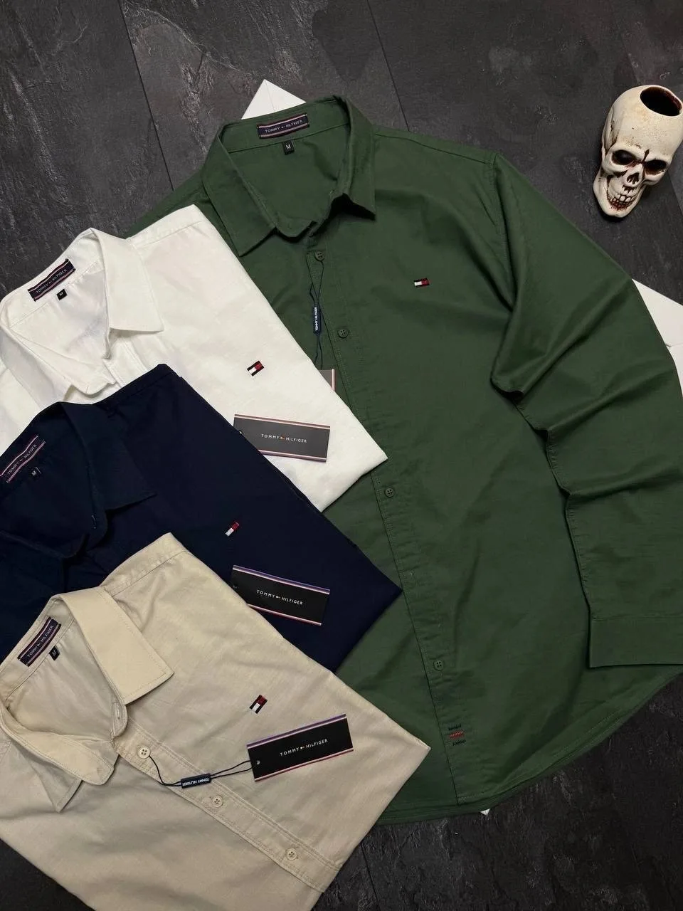 Рубашка Tommy Hilfiger cotton лён — фото 6
