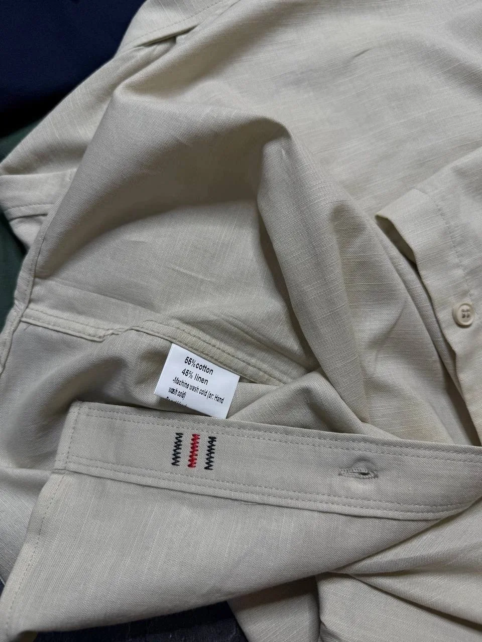 Рубашка Tommy Hilfiger cotton лён — фото 8