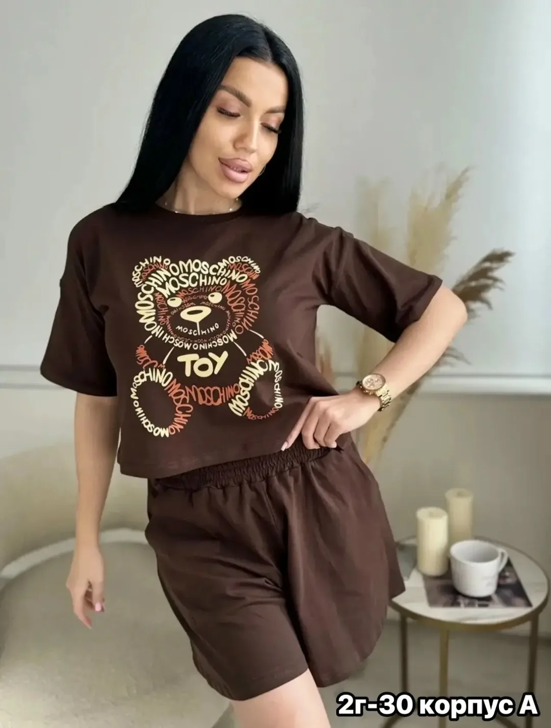 Пижама шорты из хлопка — фото 2