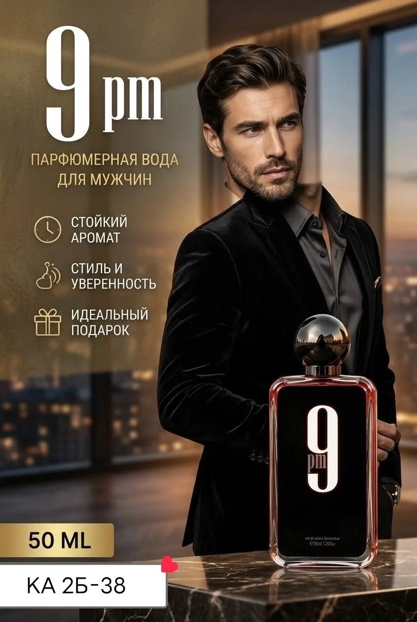 9 PM Rebel от Afnan это инновационный фужерно- фруктовый аромат, созданный для мужчин и женщин — фото 1