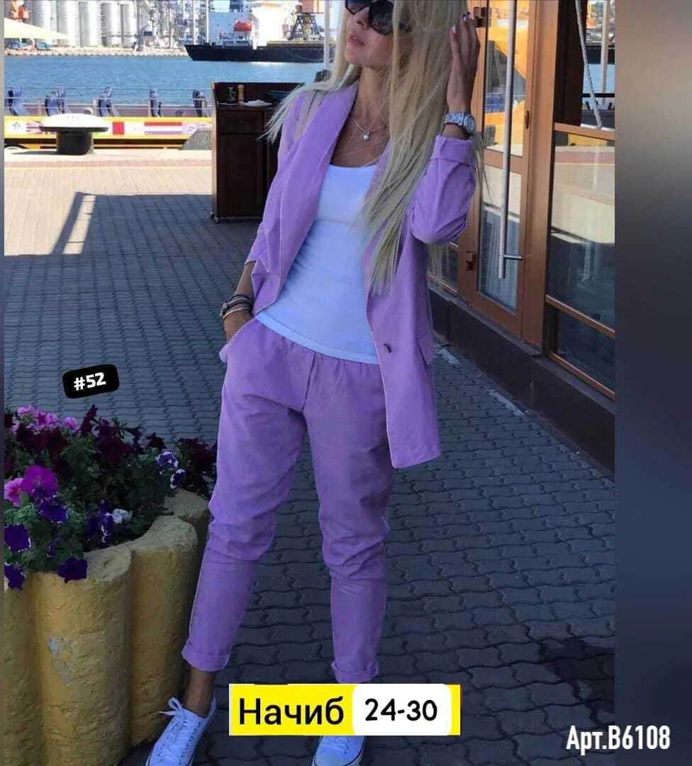 Костюм двойка из ткани Санта Лён — фото 4