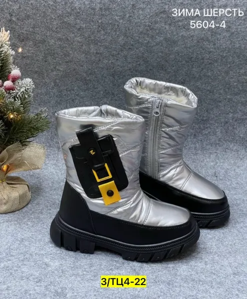 Лёгкие дутики из искусственной кожи с подкладкой из натуральной шерсти — фото 1