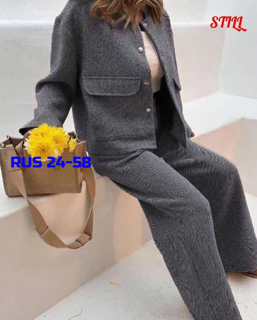 Хит Просто любовь с первого взгляда Это нереальная находка для женского гардероба-костюм с брюками из качественной ткани — фото 2