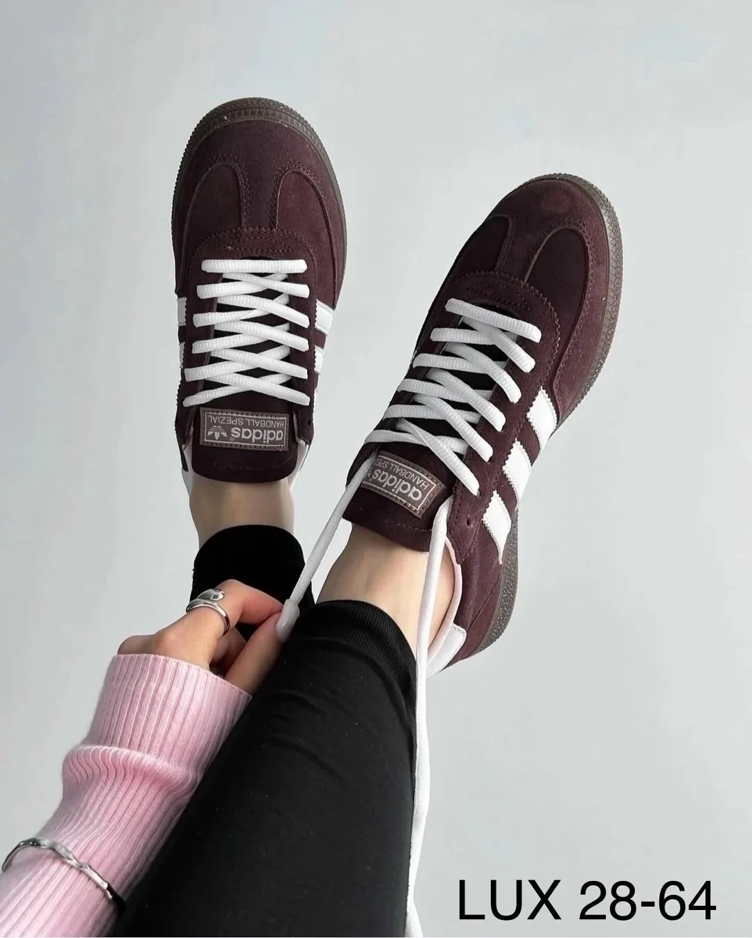 Женские кеды Adidas Samba из натуральной кожи — фото 3