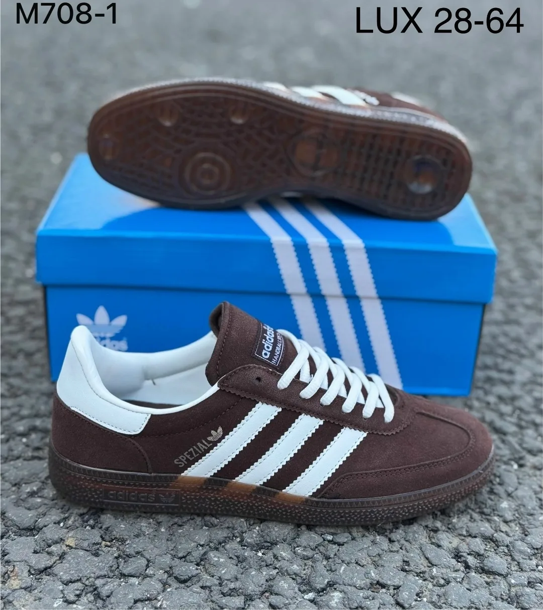 Кроссовки Adidas мужские натуральная замша — фото 4