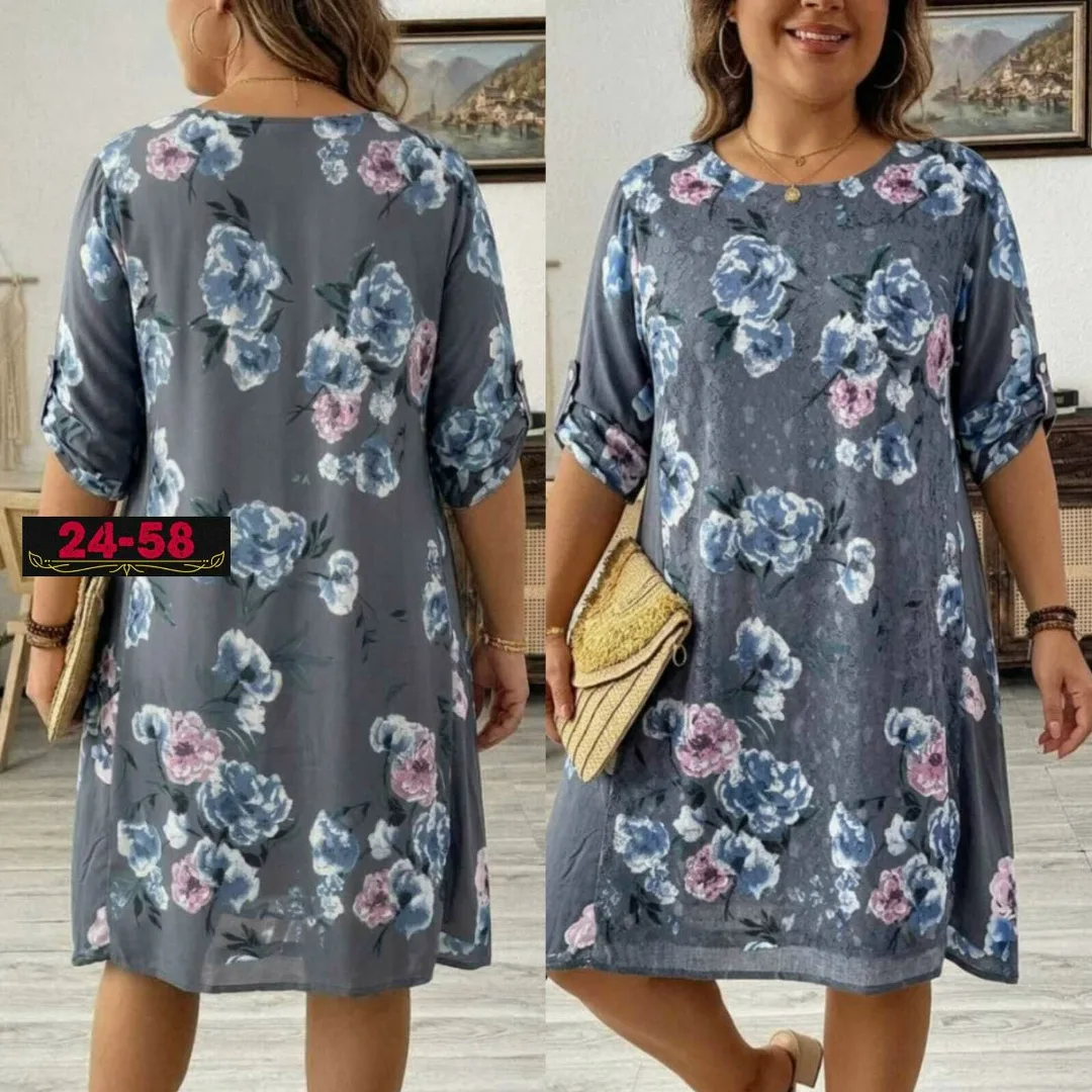 Платье из ткани штапель с элементами гипюра — фото 1