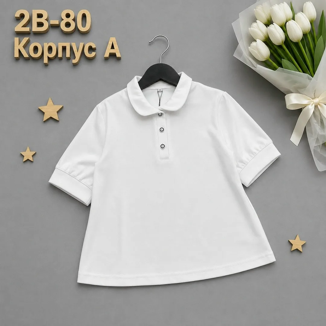 Блузка Поло, хлопок — фото 4