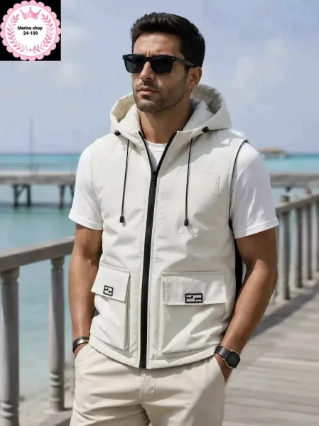 Мужская жилетка из синтепона Синий — фото 3