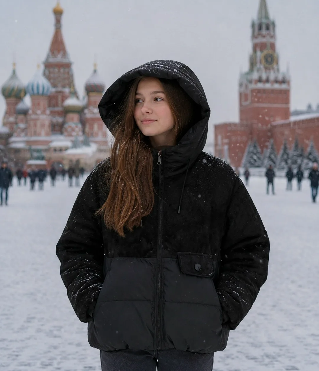 Куртка зимняя с кожаной тканью и мембраной — фото 1