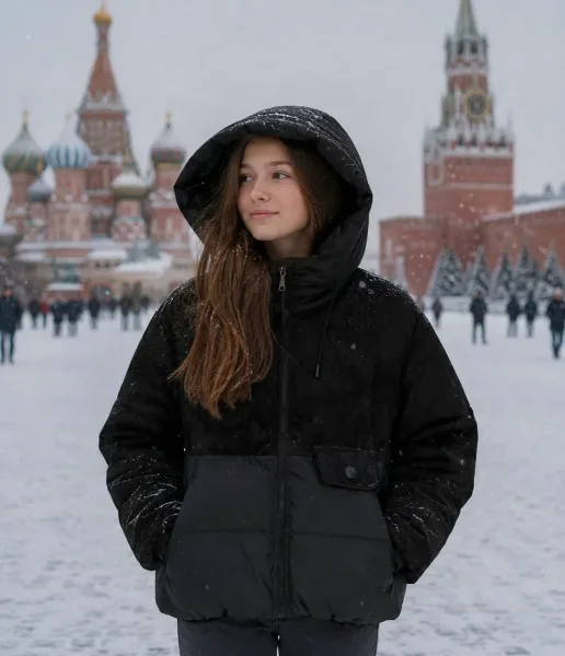Куртка зимняя с кожаной тканью и мембраной — фото 1