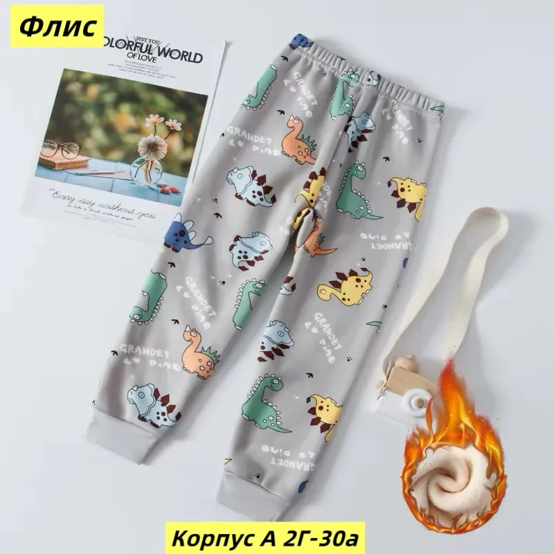 Штаны из двухнитки на хлопковом начесе, подходят для повседневной носки — фото 5