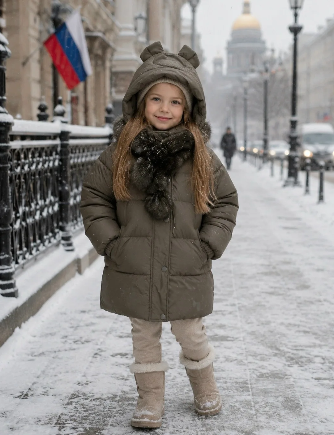 Куртка зимняя с кожаным мехом — фото 3