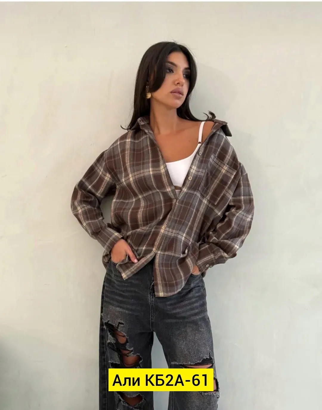 Джинсы Trend Collection В стиле Оверсайз Свободного кроя — фото 5