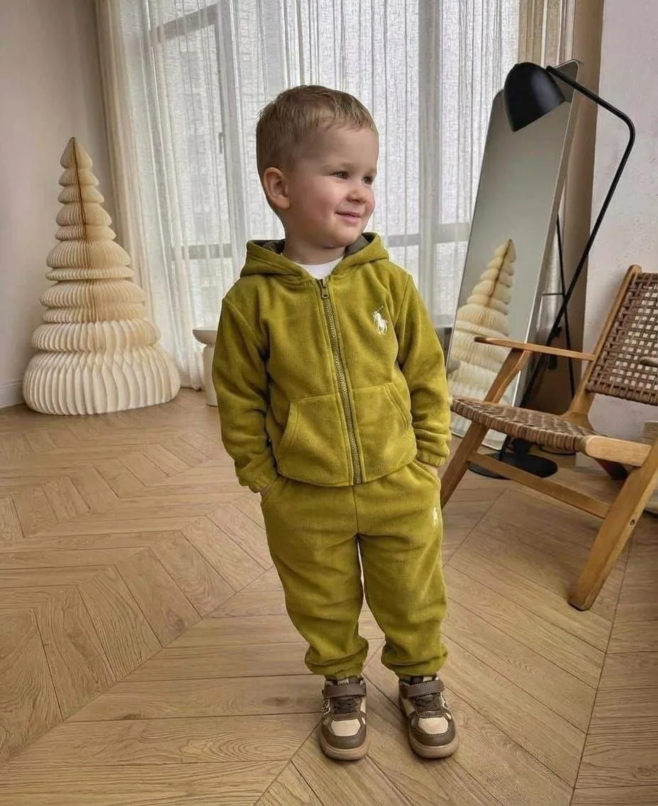 Двухсторонний флисовый костюм двойка для детей — фото 1