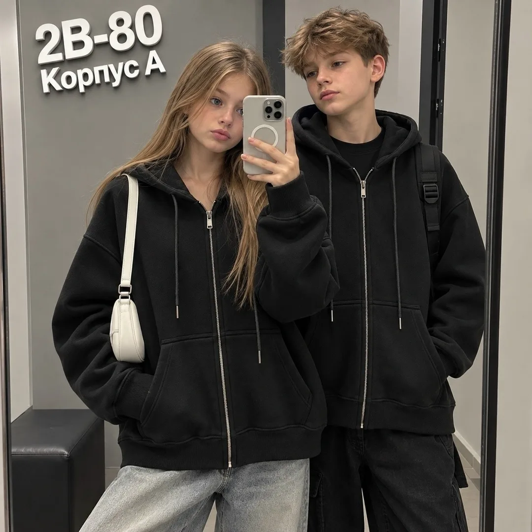 Толстовка с начёсом, подходит по росту от 146 до 170 — фото 1