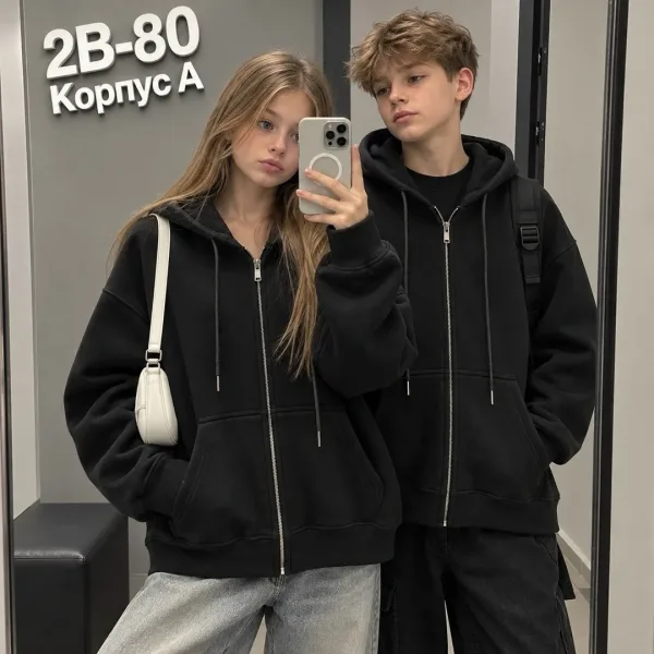 Толстовка с начёсом, подходит по росту от 146 до 170 — фото 1