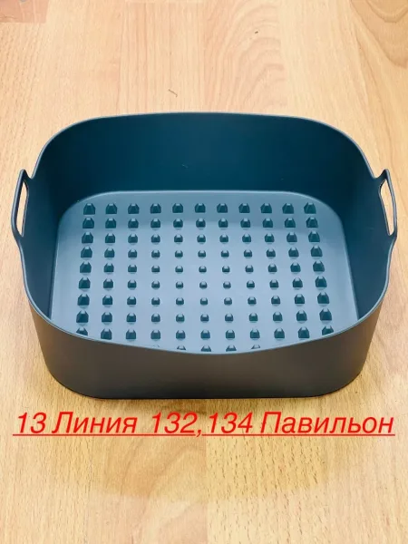 СИЛИКОНОВЫЙ КОВРИК ДЛЯ АЭРОГРИЛЯ 22х22х6 СМ — фото 1